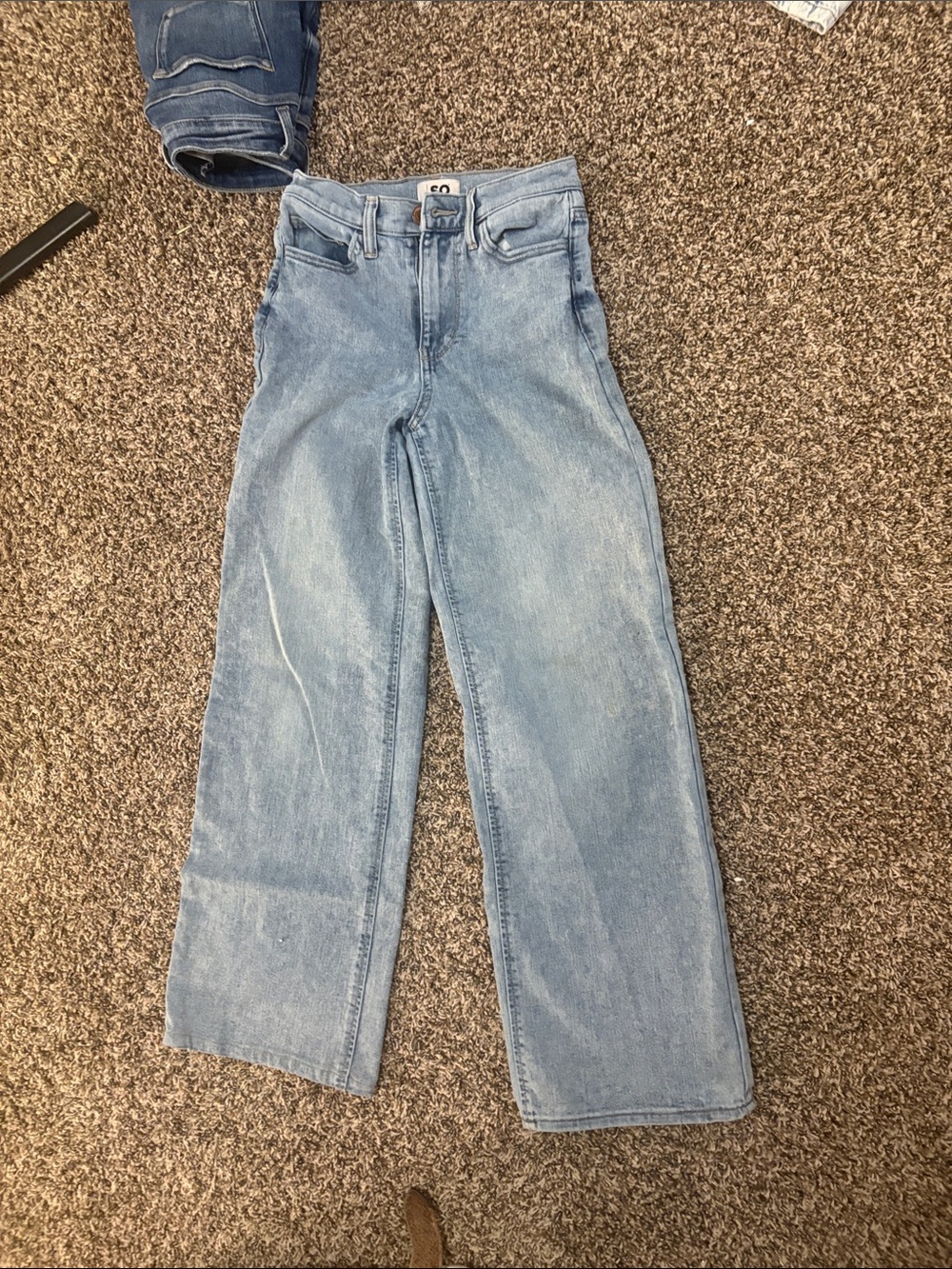 SO Light Blue High-Rise Wide Leg Jeans